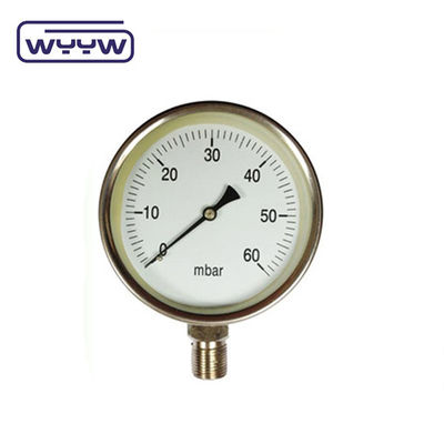 60-100mm CmH2O مانومتر فشار کپسول 1.6% دقت