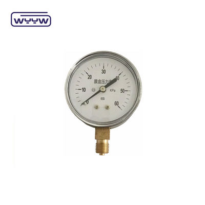 60-100mm CmH2O مانومتر فشار کپسول 1.6% دقت