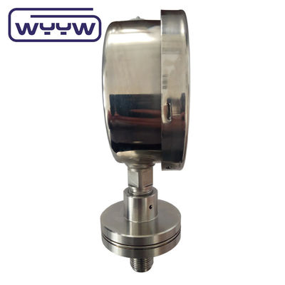 فشار سنج سیلیکون پر شده 100mm SS316 مهر دیافراگم فشار سنج بوردون