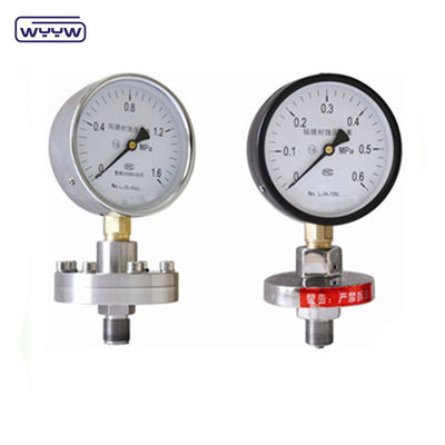فشار سنج سیلیکون پر شده 100mm SS316 مهر دیافراگم فشار سنج بوردون