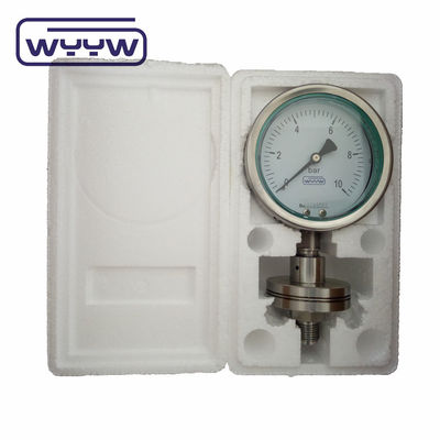 SS316 فشار سنج مهر دیافراگم 100mm ضد خوردگی فولاد ضد زنگ فشار سنج