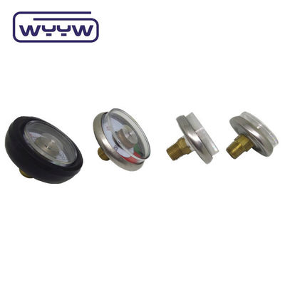 4000PSI 38mm ss مورد بهار تنظیم اندازه کوچک با فشار سنج بطری پوشش لاستیک