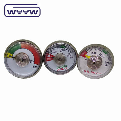 4000PSI 38mm ss مورد بهار تنظیم اندازه کوچک با فشار سنج بطری پوشش لاستیک
