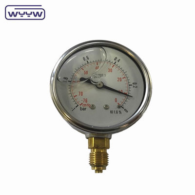 SS304 صورت ترکیب گج فشار گج جهت شعاعی -1-1bar -15-15psi 100mm پر کردن روغن