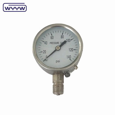 60mm فشار سنج لوله بوردون بدون روغن فشار سنج اکسیژن