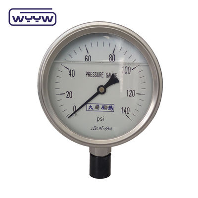 SS304 0-100Bar PSI 63mm 100mm گلیسیرین مانومتر فشار سنج گلیسیرین پر شده