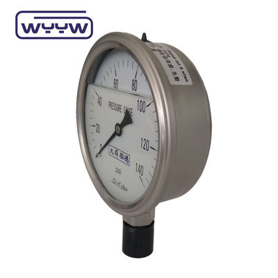 SS304 0-100Bar PSI 63mm 100mm گلیسیرین مانومتر فشار سنج گلیسیرین پر شده