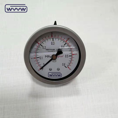 اندازه گیری فشار مایع پر شده از فولاد ضد زنگ 63 میلی متری