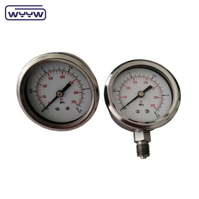 60mm Dial مایع پر فشار 250 بار مانومتر EN 837-1