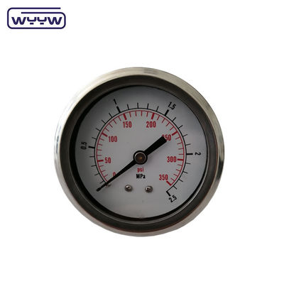 مانومتر محوری با کیفیت بالا MPa/bar/kg اتصال عقب 60mm کامل 304ss فشار سنج فولاد ضد زنگ