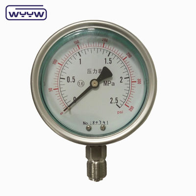 صنعت بار سفارشی psi kgf/cm2 فشار سنج ضدصدمه فولاد ضد زنگ گلیسیرین مانومتر YTN-100H