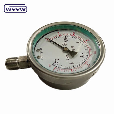 صنعت بار سفارشی psi kgf/cm2 فشار سنج ضدصدمه فولاد ضد زنگ گلیسیرین مانومتر YTN-100H