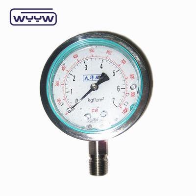 صنعت بار سفارشی psi kgf/cm2 فشار سنج ضدصدمه فولاد ضد زنگ گلیسیرین مانومتر YTN-100H