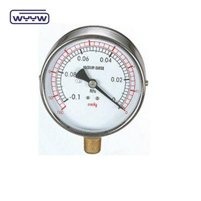 سیلیکون 4 اینچ بیزل حلقه فشار سنج 100mm دایل پایین نصب