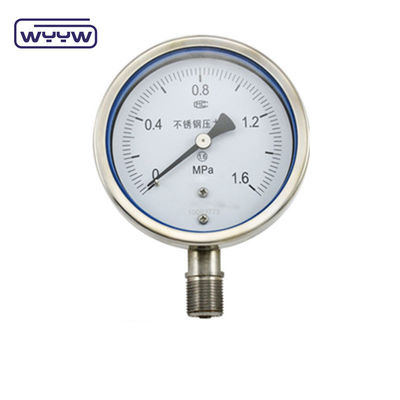سیلیکون 4 اینچ بیزل حلقه فشار سنج 100mm دایل پایین نصب