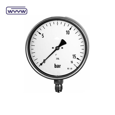 اندازه گیری فشار پر از مایع با نصب پایین استاندارد EN 837-1 YTN-100