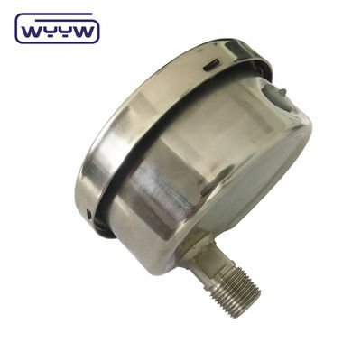 اتصال پشت 100mm فشار سنج پر شده از روغن Ss304 فولاد ضد زنگ