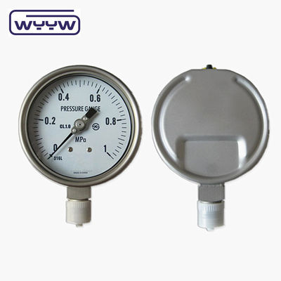 EN837-1 روغن لبه چنگال 63mm فشار سنج