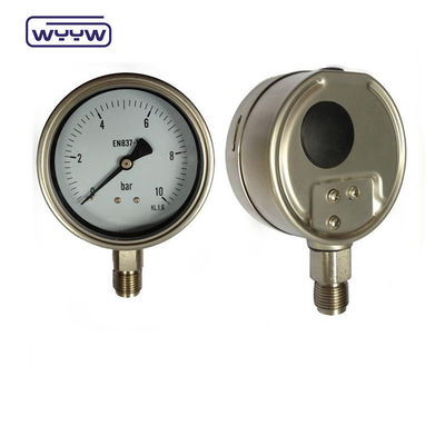 100mm تمام SS304 شیشه ایمنی فشار سنج بیونت 1 سال گارانتی