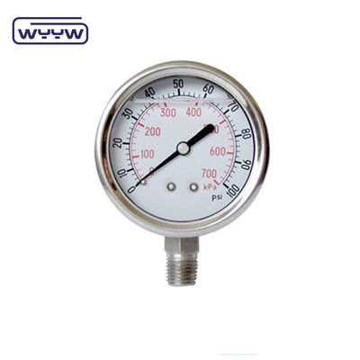 2.5&quot; قیمت فشار سنج صنعتی پر از روغن