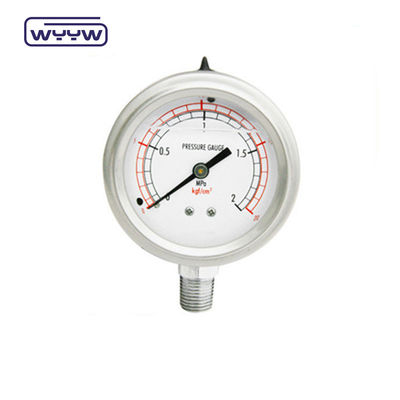 60mm SS304 مایع صنعتی پر شده از لوله U فشار سنج لوله بوردون Manometer
