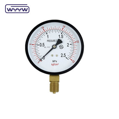 فیلترهای استخر آب 60mm 100mm 10 bar Manometer Pressure Gauge