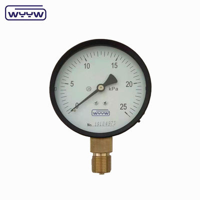 اندازه گیری فشار کپسول 100 Mbar Bellows Manometer 100mm G1/2&quot;