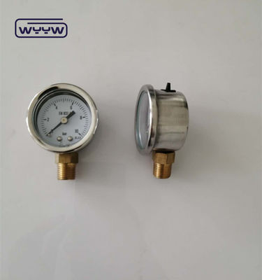 1.5&quot; 40mm گليسيرين پر شده فشار سنج مانومتر 100kpa اتصال پايين