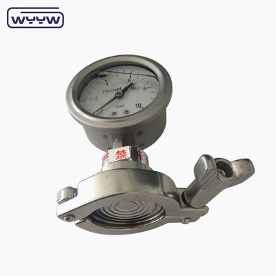 2.5 اینچ فشار سنج دیافراگم با اتصال پایین و رشته NPT