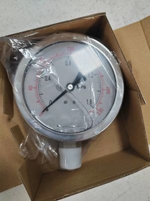 ابزار اندازه گیری فشار حرفه ای با پرکننده مایع 1/2'PT / NPT / G / M Thread Pointer Aluminium