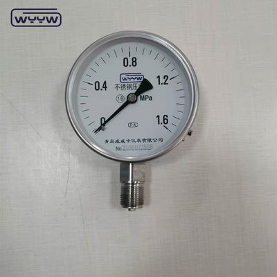 قطر 100mm SS304 فشار سنج خشک با دقت ±1.6% کلاس جایگزین