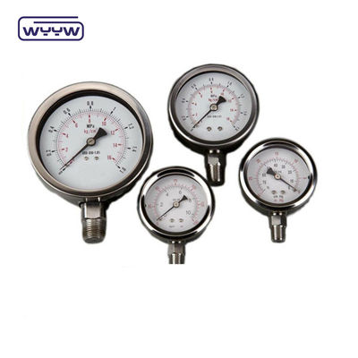 63mm قطر ±2.5% دقت کلاس تمام فولاد ضد زنگ فشار گیر قبول OEM خدمات