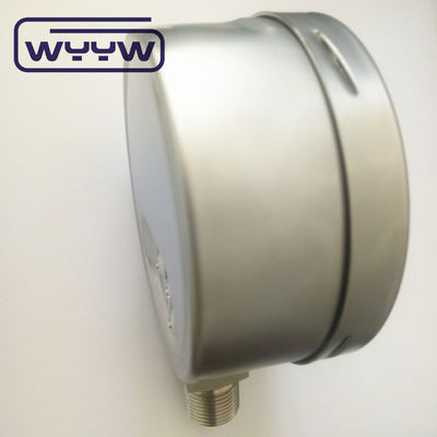 آلومینیوم سیاه نشانگر کپسول فشار سنج 100mm 1/2 اندازه اتصال برای کاربردهای سنگین