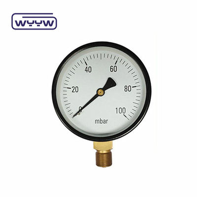کپسول با دقت بالا MmH2O فشار سنج برای 63mm 100mm 150mm 2.5% دقت فشار