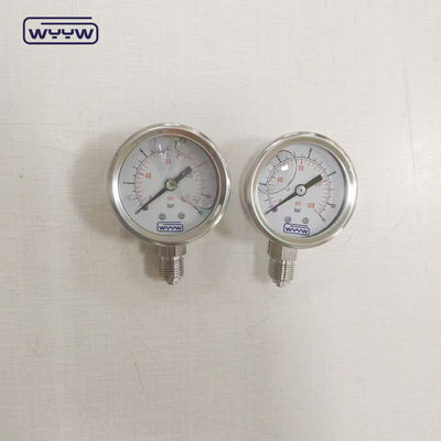 لوله بورتون از فولاد ضد زنگ اندازه مایع 1/4&quot; 1/2'BSP/PT/NPT/G/M Thread ±1.6% از مقیاس کامل