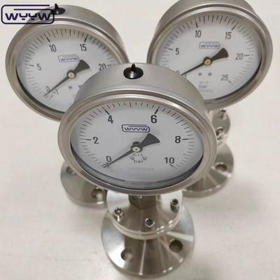 1/4 1/2 &quot; اینچ NPT BSP دیافراگم گج مکان اتصال پایین ± 2.5٪ 1.6٪ دقت