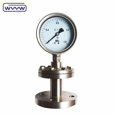 100mm مهر دیافراگم فشار سنج اتصال پایین نوع نصب مستقیم پایین یا عقب