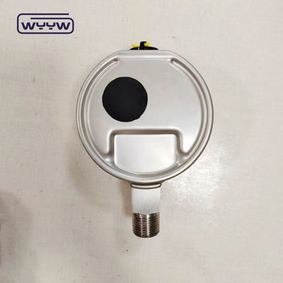 گیج فشار با محفظه SS304، رزوه SS316، پر شده با گلیسیرین، شیشه ایمنی، همراه با نشانگر تنظیم