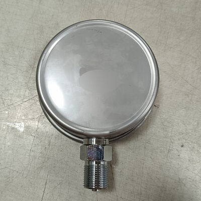 گیج فشار هیدرولیک پر شده با مایع 4 اینچی 100 میلی متری با محدوده 0-2.5 مگاپاسکال/0-25 کیلوگرم بر سانتی متر مربع و طراحی مقاوم در برابر ضربه