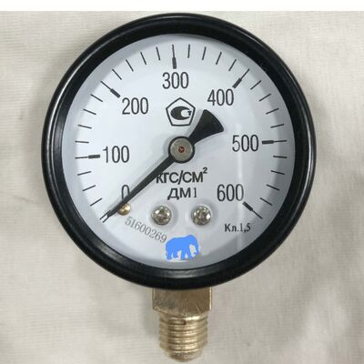 2.5 اینچ 60MPa (600 بار) Helical Bourdon Gauge برای کاربردهای صنعتی با فشار بالا