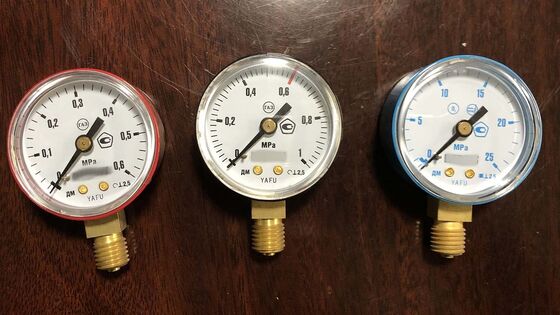 2-اینچ (50 میلی متر) فشار سنج آزمایش گاز با محدوده 0-25MPa و گواهینامه دقت بالا برای سیستم های گاز