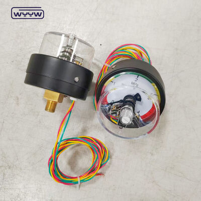 گیج فشار تماسی الکتریکی 63 میلی‌متری با اتصال پشتی و محدوده 4 مگاپاسکال برای کاربردهای صنعتی