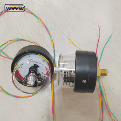 گیج فشار تماسی الکتریکی 63 میلی‌متری با اتصال پشتی و محدوده 4 مگاپاسکال برای کاربردهای صنعتی