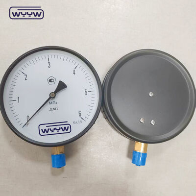 160mm فشار سنج فولاد سیاه با نصب پایین G1/2