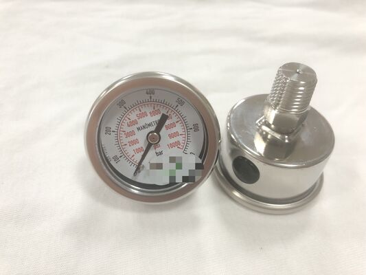 1.5 اینچ 40 میلی متر تمام فولاد ضد زنگ فشار با 0-700bar 0-10000psi مقیاس دوگانه